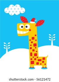 christmas giraffe