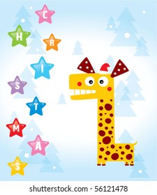 christmas giraffe