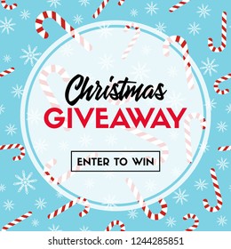 Christmas Giveaway Enter Win Vector Template Stock Vector (Royalty Free ...