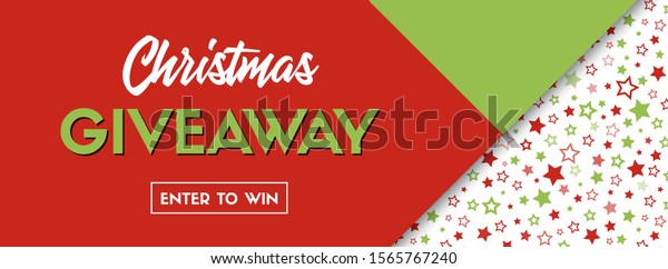 Christmas Giveaway Enter Win Vector Long Stock Vector (royalty Free 