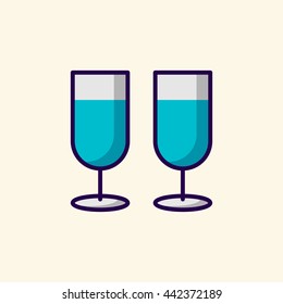 Christmas glasses icon