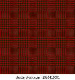 Christmas glen check pattern. Festive red and green hounds tooth checkered design.