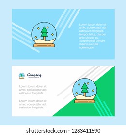 Christmas globe abstract corporate business banner template, horizontal advertising business banner.
