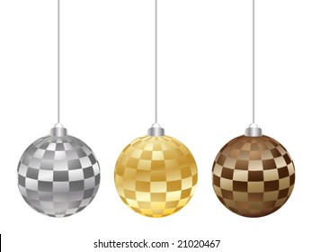 Weihnachtskugel in verschiedenen Farben Vektorgrafik