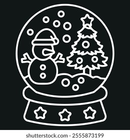 Christmas globe icon vector illustration.