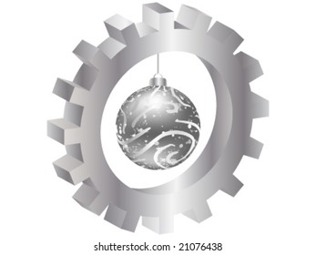 globo de navidad dentro de la marcha