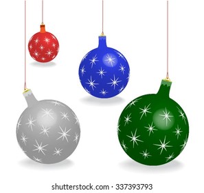 Christmas globe isolated on white