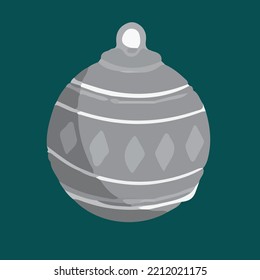 Christmas globe made with various shades of gray 
