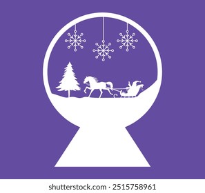 christmas globe ornament laser cut