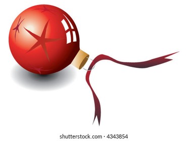 Christmas globe with ribbon