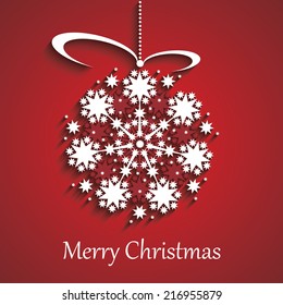 Christmas globe snowflake design