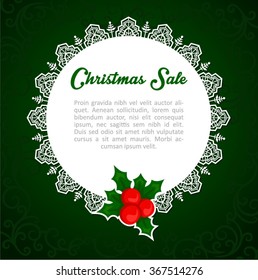 Christmas Globe text with a mistletoe