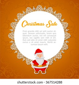Christmas Globe text with a santa claus