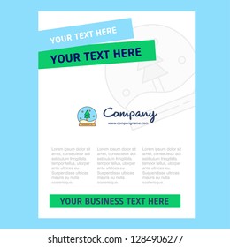 Christmas globe Title Page Design for Company profile ,annual report, presentations, leaflet, Brochure Vector Background