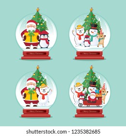 Christmas globe vector, Christmas decoration
