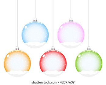christmas globe vector illustration