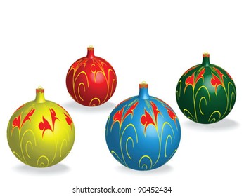 Christmas globe.Isolated on white