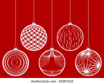 christmas globos ilustración vectorial