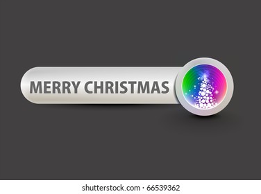 christmas glossy buttons on white backgound, vector design