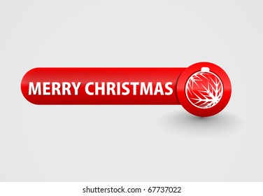 christmas glossy buttons on white backgound, vector design