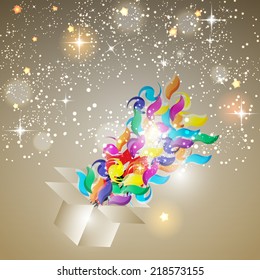 Christmas Glossy Star Background Vector Illustration EPS10 