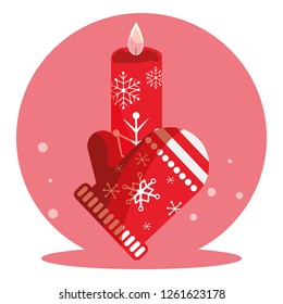 Christmas glove design