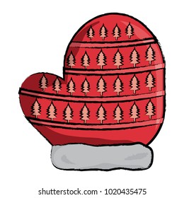christmas glove icon