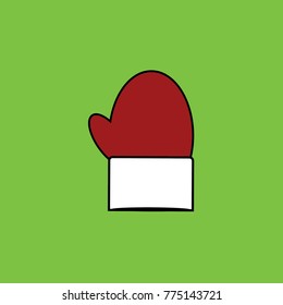 Christmas Glove Icon, Vector illustrator