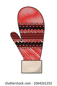 christmas glove isolated icon