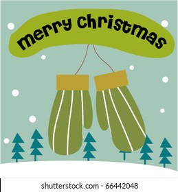 Christmas glove with text 3