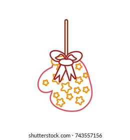 christmas glove vector illustration