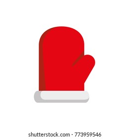 Christmas glove vector image