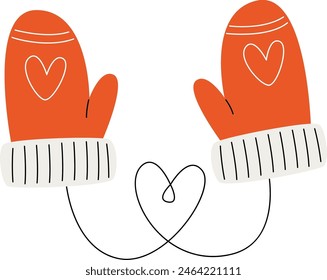 Weihnachtsmusiken Handschuhe Kleidung Vektorillustration
