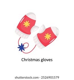 Luvas de Natal doodle vetor contorno Adesivo. Arquivo EPS 10
