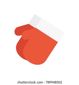 Christmas gloves flat icon