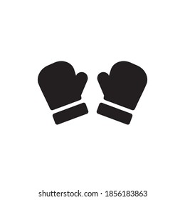 Christmas gloves icon isolated on white background