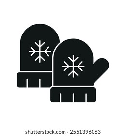 Christmas gloves icon vector basic design simple and modern concept graphic