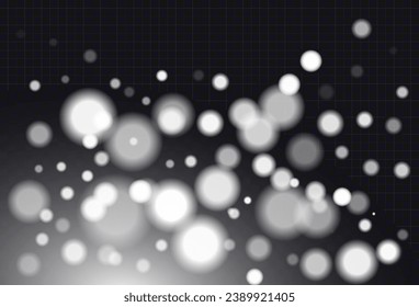  Christmas glowing bokeh confetti light and glitter texture overlay for your design. Festive sparkling white dust png. Holiday powder dust for cards, invitations, banners, advertising.