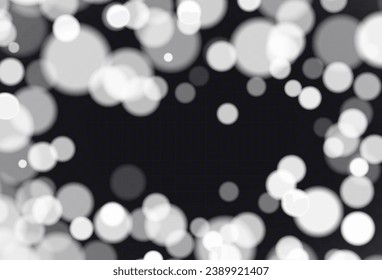  Christmas glowing bokeh confetti light and glitter texture overlay for your design. Festive sparkling white dust png. Holiday powder dust for cards, invitations, banners, advertising.