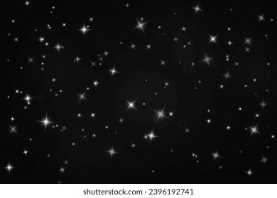 Christmas glowing bokeh confetti light and glitter texture overlay for your design. Festive sparkling white dust png. Holiday powder dust for cards, invitations, banners, advertising.