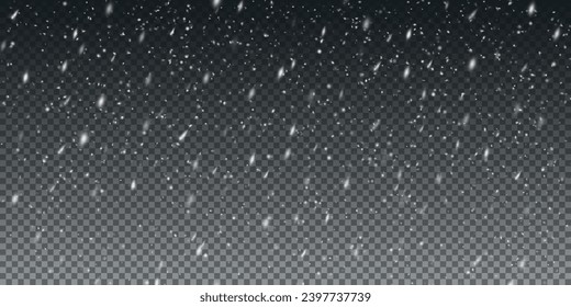 Christmas glowing bokeh confetti light and glitter texture overlay for your design. Festive sparkling gold dust png. Holiday powder dust for cards, invitations, banners, advertising.