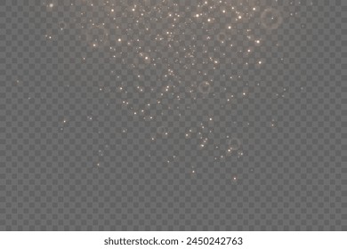 Navidades de brillo bokeh confeti luz y brillo superposición de textura para su diseño. Png de polvo de oro brillante festivo. Polvo de polvo de Festiva para tarjetas, invitaciones, Anuncios, publicidad.