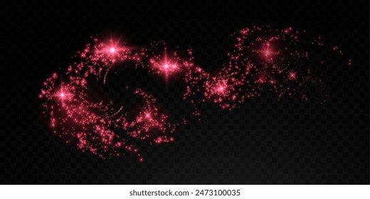 Navidades de brillo bokeh confeti luz y brillo superposición de textura para su diseño. Png de polvo rojo brillante festivo. Polvo de polvo de Festiva para tarjetas, invitaciones, Anuncios, publicidad.