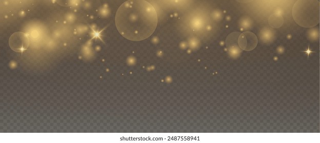 Navidades de brillo bokeh confeti luz y brillo superposición de textura para su diseño. Png de polvo de oro brillante festivo. Polvo de polvo de Festiva para tarjetas, invitaciones, Anuncios, publicidad.