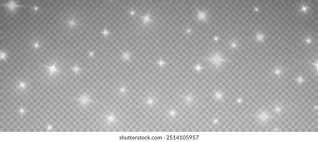 Natal brilhante bokeh confete luz e brilho textura sobreposição para o seu design. Png de pó branco espumante festivo. pó de pó de férias para cartões, convites, banners, publicidade.