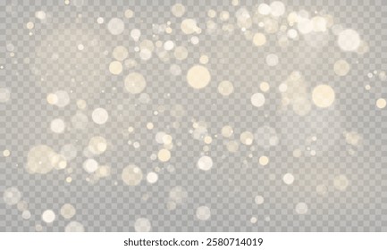 Christmas glowing bokeh confetti and sparkling texture overlays for your design. gold, glitter, confetti, christmas background, vector graphics.