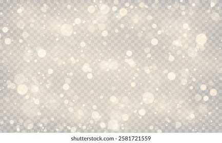 Christmas glowing bokeh confetti and sparkling texture overlays for your design. gold, glitter, confetti, christmas background, vector graphics.