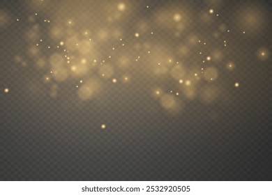 Christmas glowing light bokeh confetti. Light background and flashes.