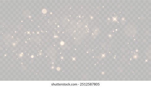 Christmas glowing light confetti and spark overlay. Shimmering Dust Golden dust sparks.	Bokeh Lights. Festive Designs. Yellow png dust light. Bokeh light lights effect background.