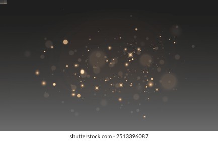 Navidades de confeti de luz brillante y superposición de chispas. Polvo brillante Polvo dorado chispas.	Luces Bokeh. Diseños festivos. Luz de polvo png amarillo. Fondo de efecto de luces bokeh.